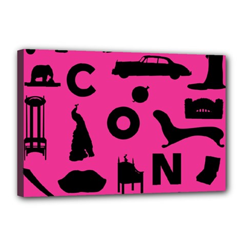 Car Plan Pinkcover Outside Canvas 18  X 12  by Mariart