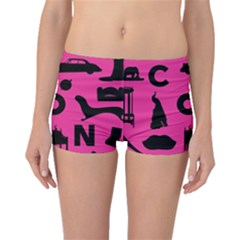 Car Plan Pinkcover Outside Boyleg Bikini Bottoms by Mariart