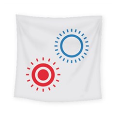 Color Light Effect Control Mode Circle Red Blue Square Tapestry (small) by Mariart