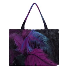 Feathers Quill Pink Black Blue Medium Tote Bag by Mariart