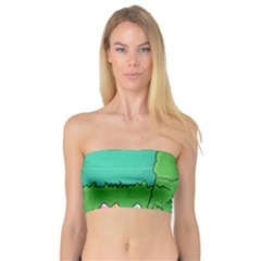 Rabbit Easter Green Blue Egg Bandeau Top by Mariart