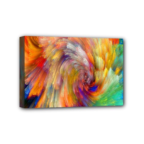 Rainbow Color Splash Mini Canvas 6  X 4  by Mariart