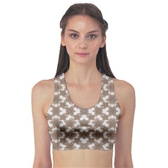 Stylized Leaves Floral Collage Sports Bra by dflcprintsclothing