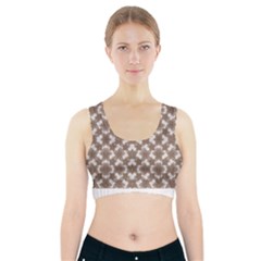 Stylized Leaves Floral Collage Sports Bra With Pocket by dflcprintsclothing