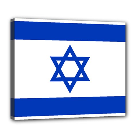Flag Of Israel Deluxe Canvas 24  X 20   by abbeyz71