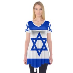 Flag Of Israel Short Sleeve Tunic  by abbeyz71