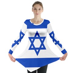 Flag Of Israel Long Sleeve Tunic  by abbeyz71