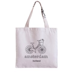 Amsterdam Zipper Grocery Tote Bag by Valentinaart