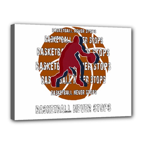 Basketball Never Stops Canvas 16  X 12  by Valentinaart