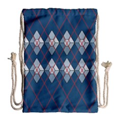 Diamonds And Lasers Argyle  Drawstring Bag (large) by emilyzragz