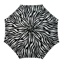 Zebra Stripes Pattern Traditional Colors Black White Golf Umbrellas by EDDArt