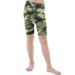 Camouflage Camo Pattern Kids  Mid Length Swim Shorts