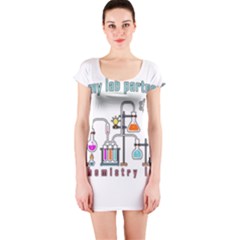 Chemistry Lab Short Sleeve Bodycon Dress by Valentinaart