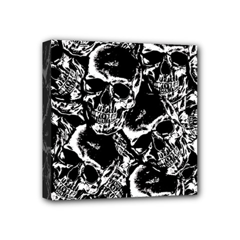 Skulls Pattern Mini Canvas 4  X 4  by ValentinaDesign