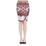 Consecutive Knitting Patterns Vector Midi Wrap Pencil Skirt