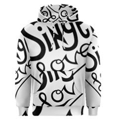 Singer Love Sign Heart Men s Pullover Hoodie by Mariart