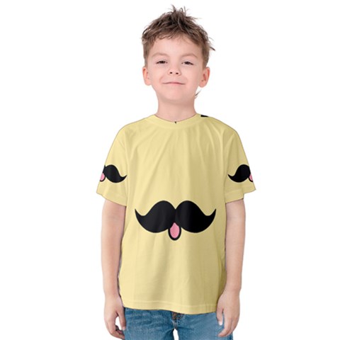 Mustache Kids  Cotton Tee by Nexatart