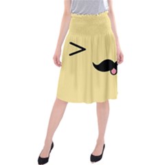 Mustache Midi Beach Skirt