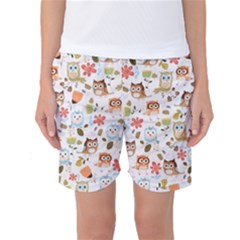 Cute Owl Women s Basketball Shorts