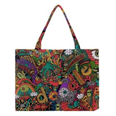 Monsters Colorful Doodle Medium Tote Bag by Nexatart