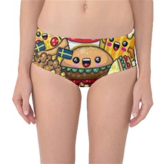 Cute Food Wallpaper Picture Mid-waist Bikini Bottoms by Nexatart