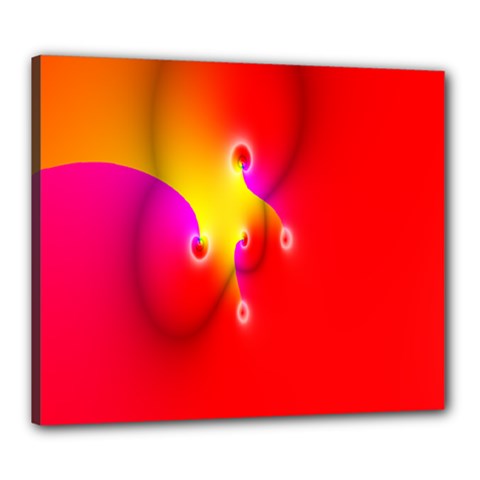 Complex Orange Red Pink Hole Yellow Canvas 24  X 20  by Mariart