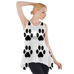 Claw Black Foot Chat Paw Animals Side Drop Tank Tunic by Mariart
