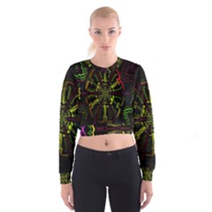 Inner Peace Star Space Rainbow Cropped Sweatshirt by Mariart