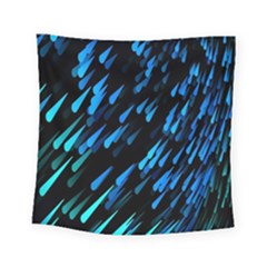 Meteor Rain Water Blue Sky Black Green Square Tapestry (small) by Mariart