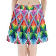 Rainbow Chem Trails Pleated Mini Skirt by Nexatart