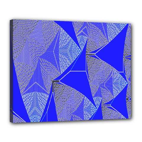 Wave Chevron Plaid Circle Polka Line Light Blue Triangle Canvas 20  X 16 