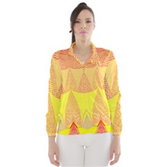 Wave Chevron Plaid Circle Polka Line Light Yellow Red Blue Triangle Wind Breaker (women) by Mariart