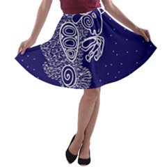 Aries Zodiac Star A-line Skater Skirt by Mariart