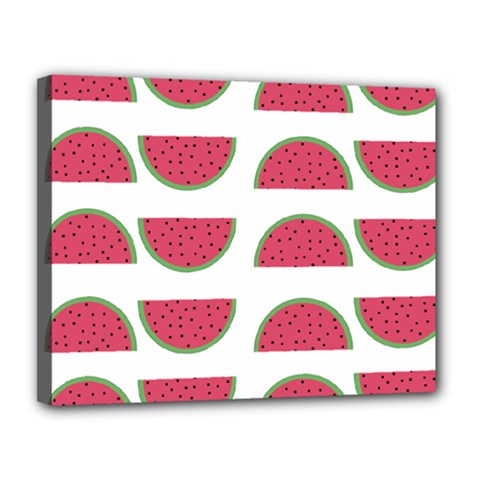 Watermelon Pattern Canvas 14  X 11 