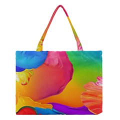 Paint Rainbow Color Blue Red Green Blue Purple Medium Tote Bag by Mariart