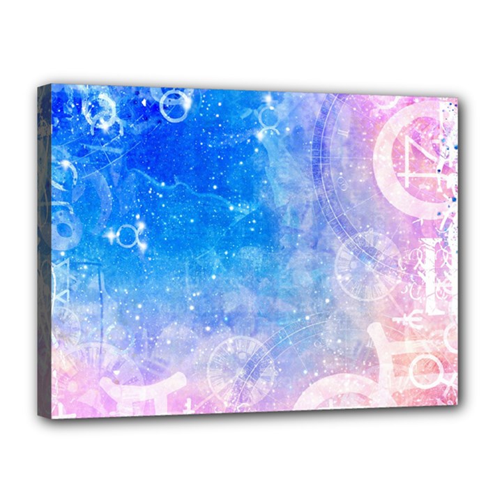 Horoscope Compatibility Love Romance Star Signs Zodiac Canvas 16  x 12 