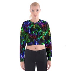 Saga Colors Rainbow Stone Blue Green Red Purple Space Cropped Sweatshirt by Mariart