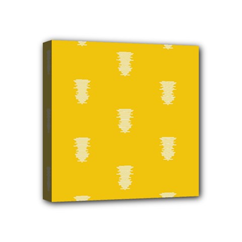 Waveform Disco Wahlin Retina White Yellow Vertical Mini Canvas 4  X 4  by Mariart