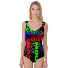 Writing Color Rainbow Princess Tank Leotard  by Mariart