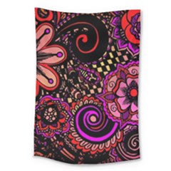 Sunset Floral Large Tapestry