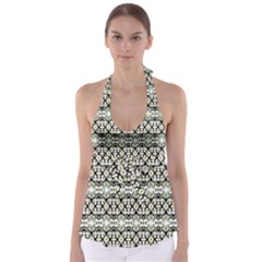 Abstract Camouflage Babydoll Tankini Top by dflcprints
