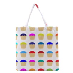 Colorful Cupcakes Pattern Grocery Tote Bag by Nexatart
