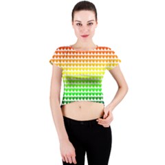 Rainbow Love Crew Neck Crop Top