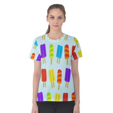 Popsicle Pattern Women s Cotton Tee by Nexatart