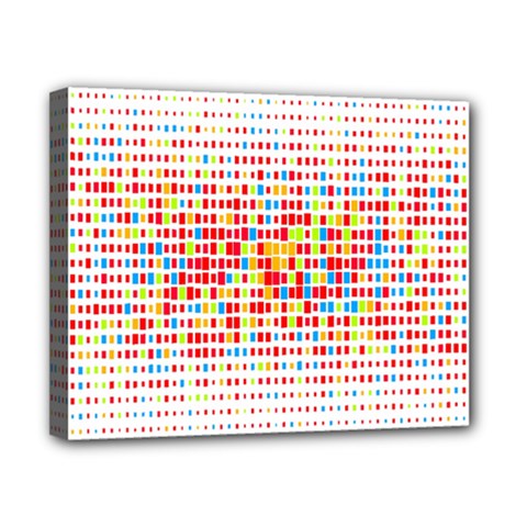 Random Sized Cube Multiple Plaid Color Rainbow Canvas 10  X 8  by Mariart