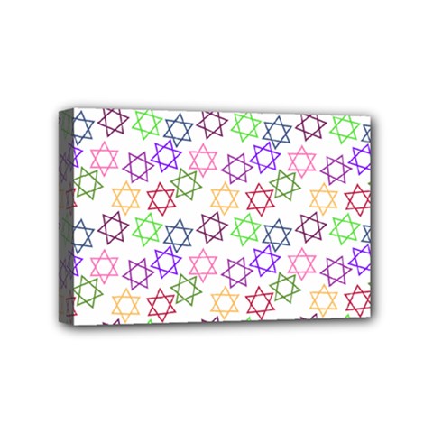 Star Space Color Rainbow Pink Purple Green Yellow Light Neons Mini Canvas 6  X 4  by Mariart