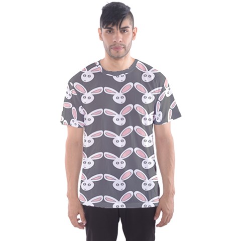 Tagged Bunny Illustrator Rabbit Animals Face Men s Sport Mesh Tee by Mariart