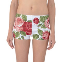 Flower Rose Pink Red Romantic Reversible Bikini Bottoms