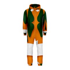 St Patricks Day Ireland Clover Hooded Jumpsuit (kids) by Nexatart