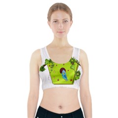 Bluebird Bird Birdhouse Avian Sports Bra With Pocket